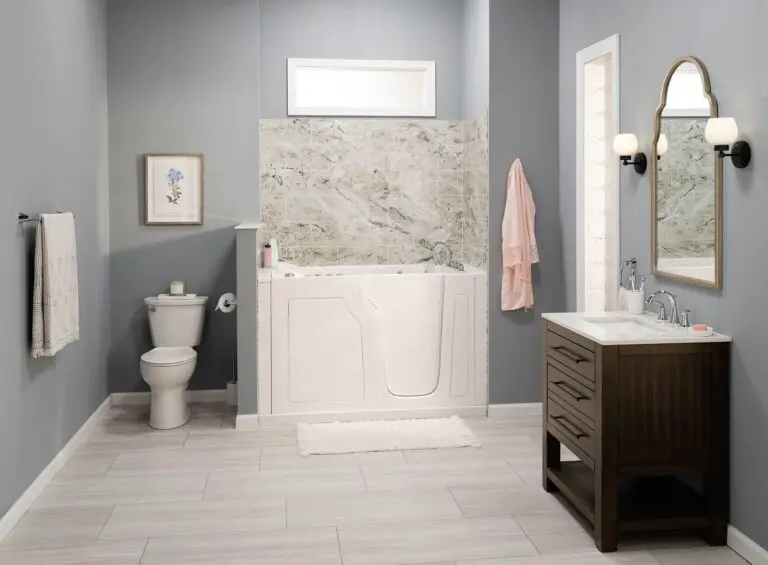 versailles cobblestone walls, white alexis walk-in tub