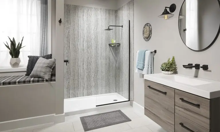 quartz smooth glass partition rain shower