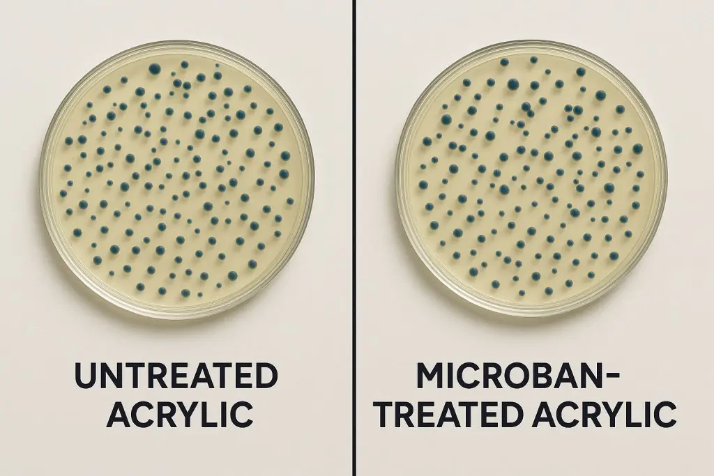 untreated vs microban treated bathtub or shower