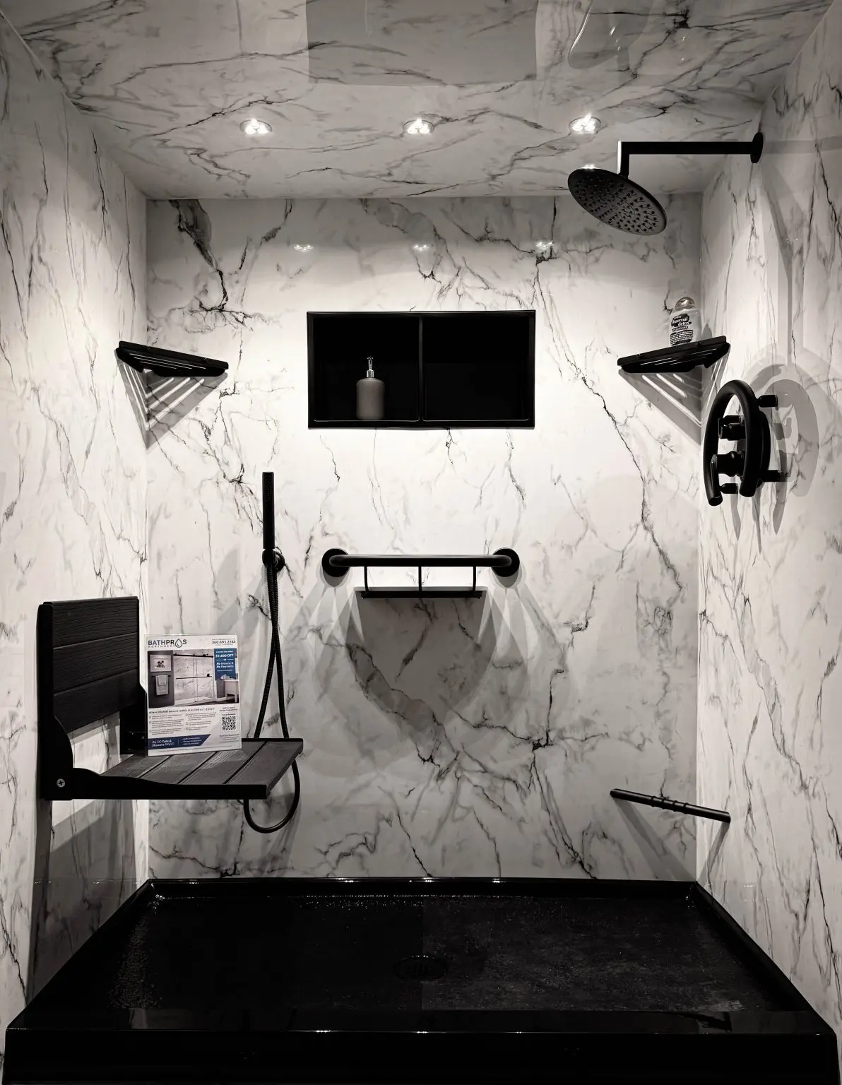 venatino marble shower