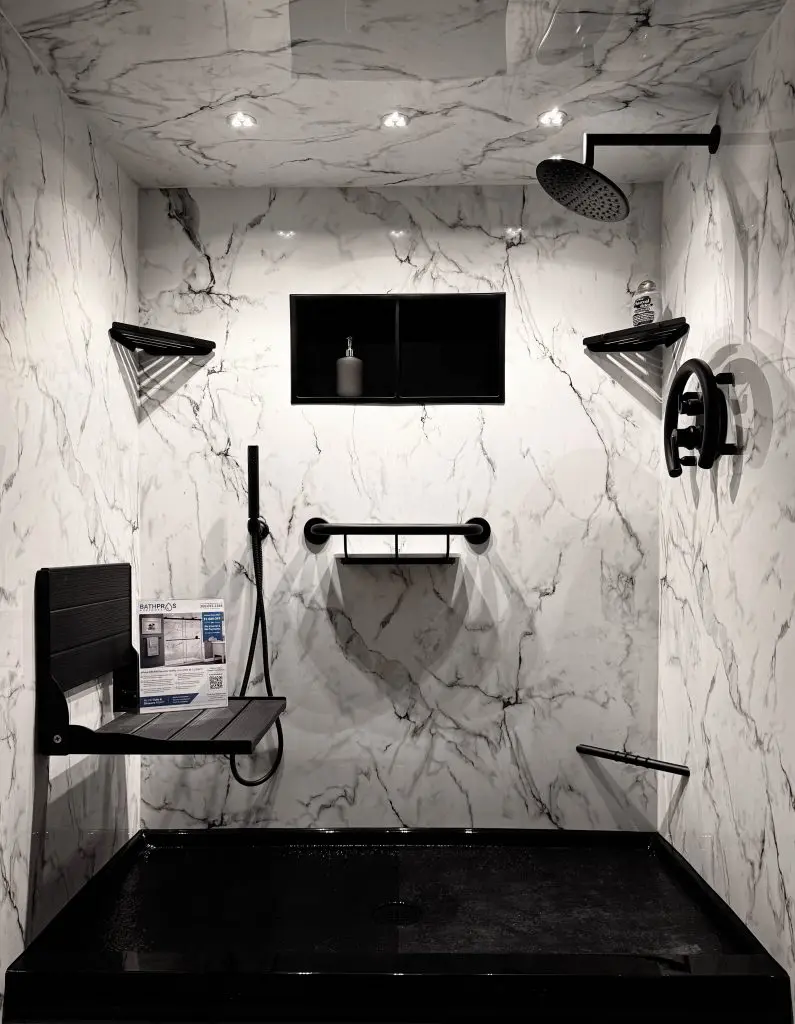 venatino marble shower
