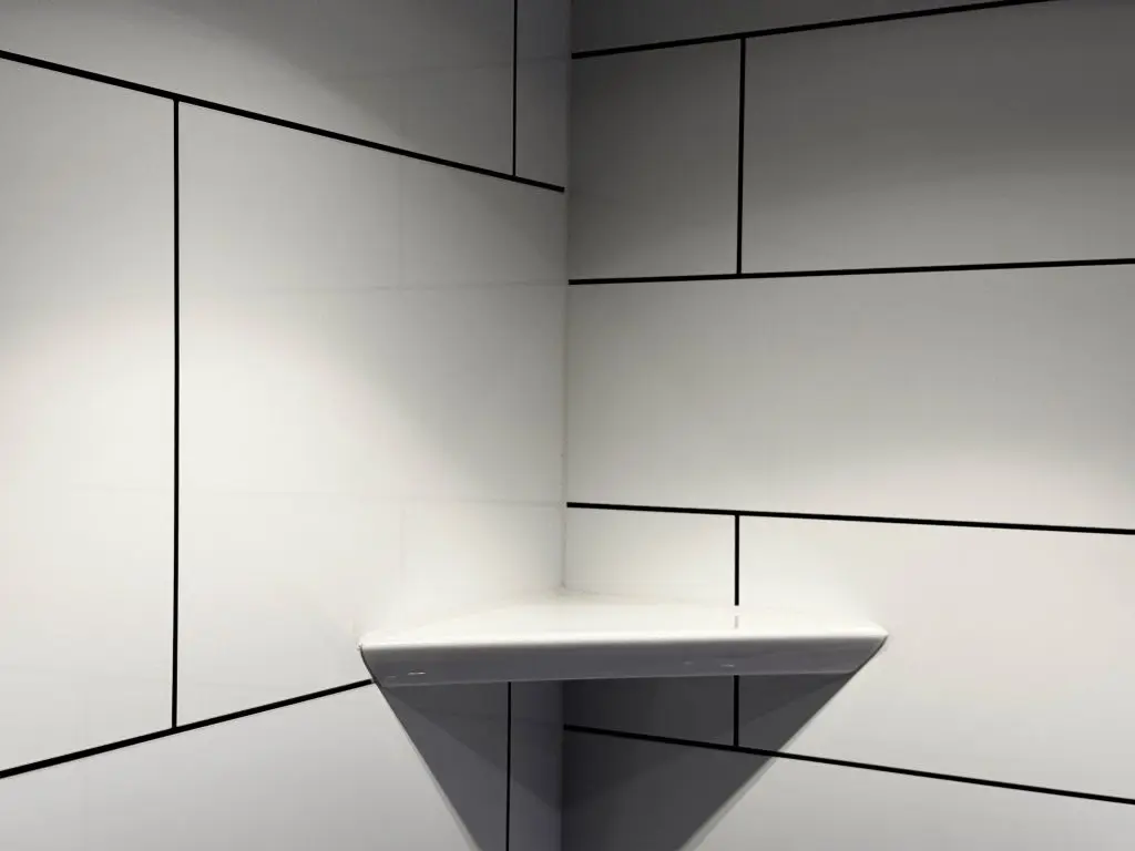 White - Black Etch - Matching White Acylic Shelves