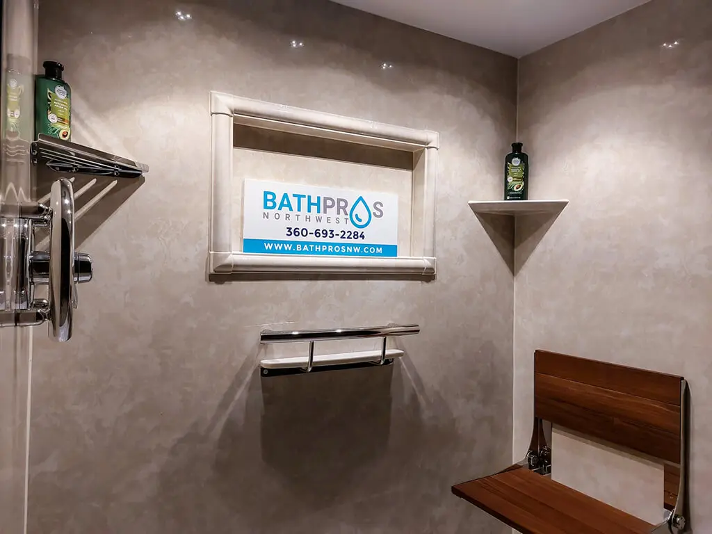 White Travertine Acrylic Shower Model