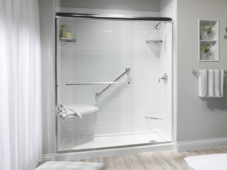 acrylic walk-in shower