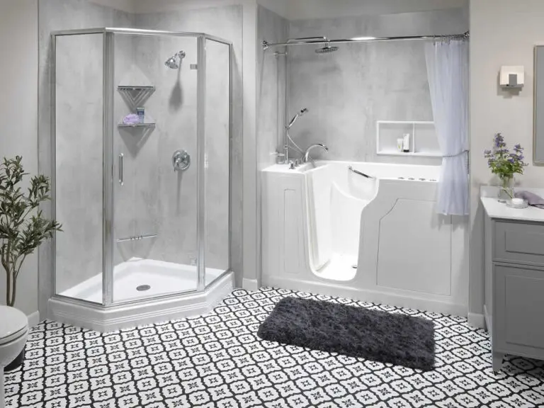 walk in shower combo