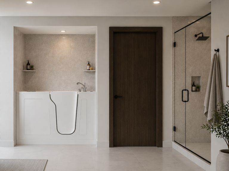 walk-in-tub modern bathroom