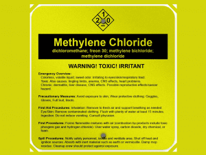 methylene chloride warning