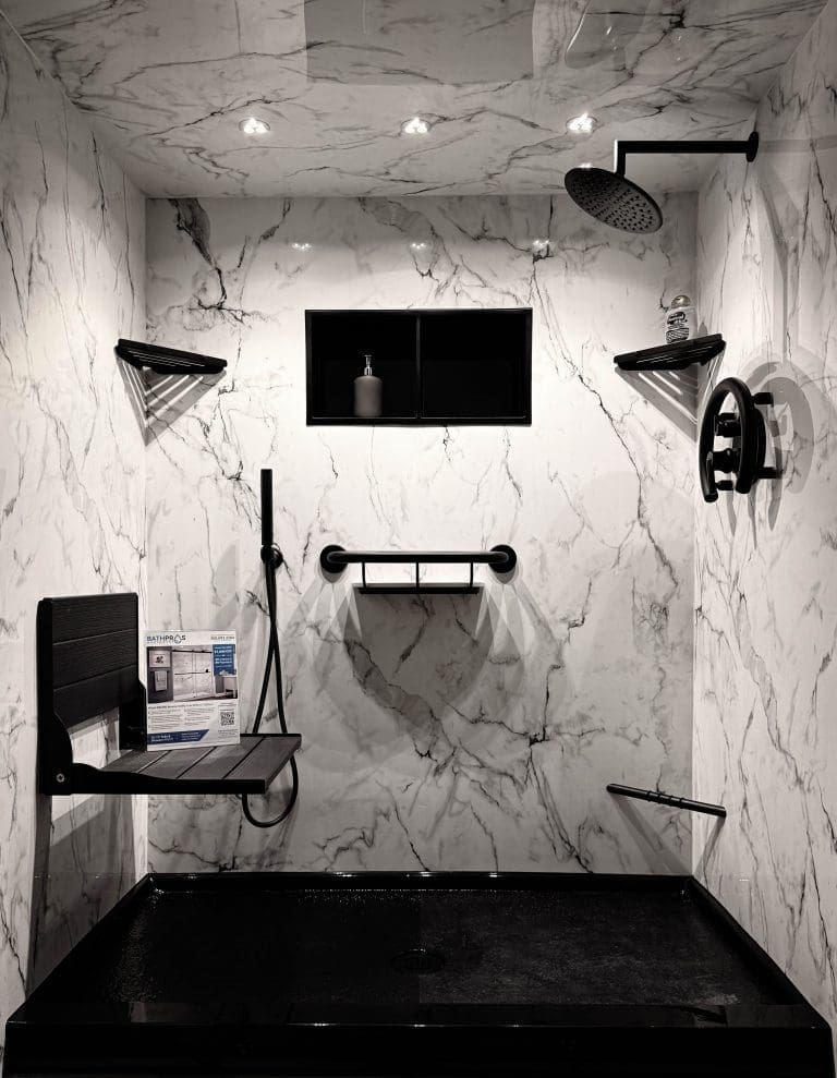 venatino marble shower