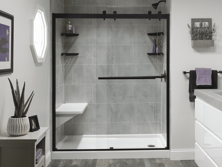 carbon ash roman block shower