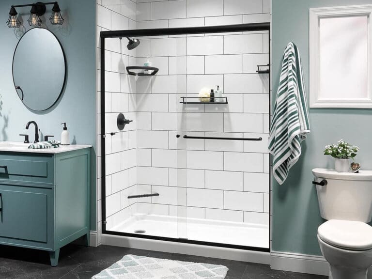 subway tile modern shower