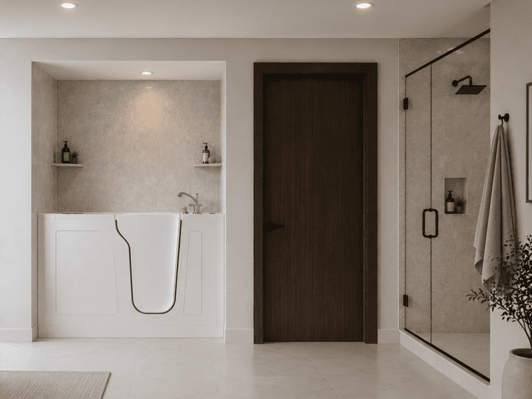 walk-in-tub modern bathroom