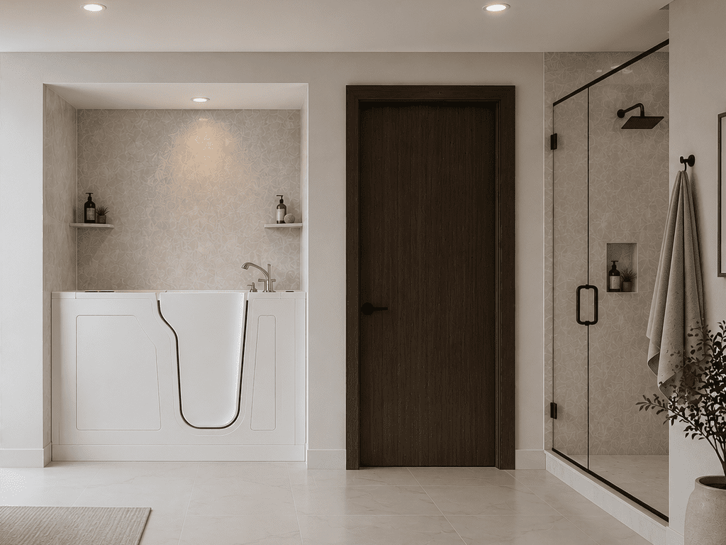 walk-in-tub modern bathroom