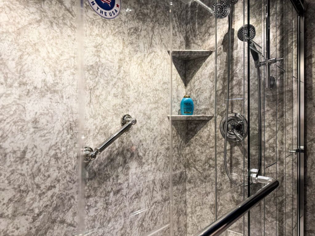 glass etched shower door